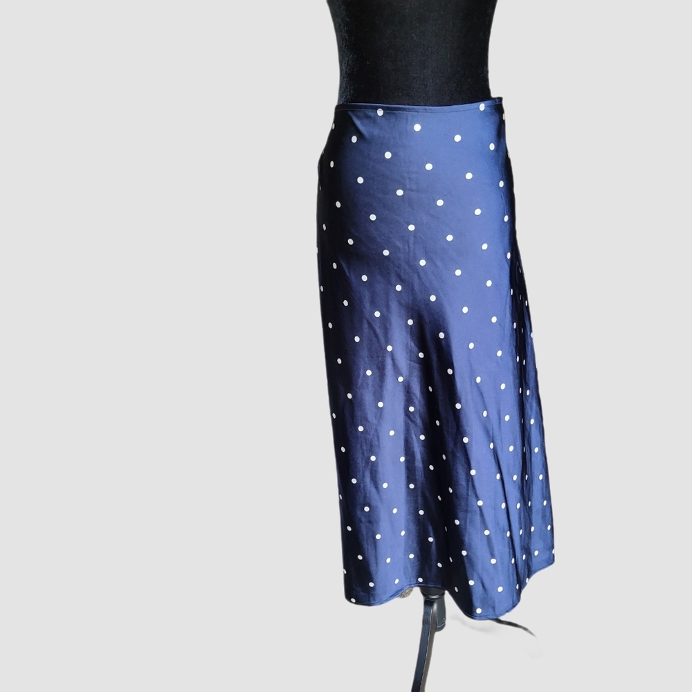 Blue And White Polka Dot Skirt Size 3XL